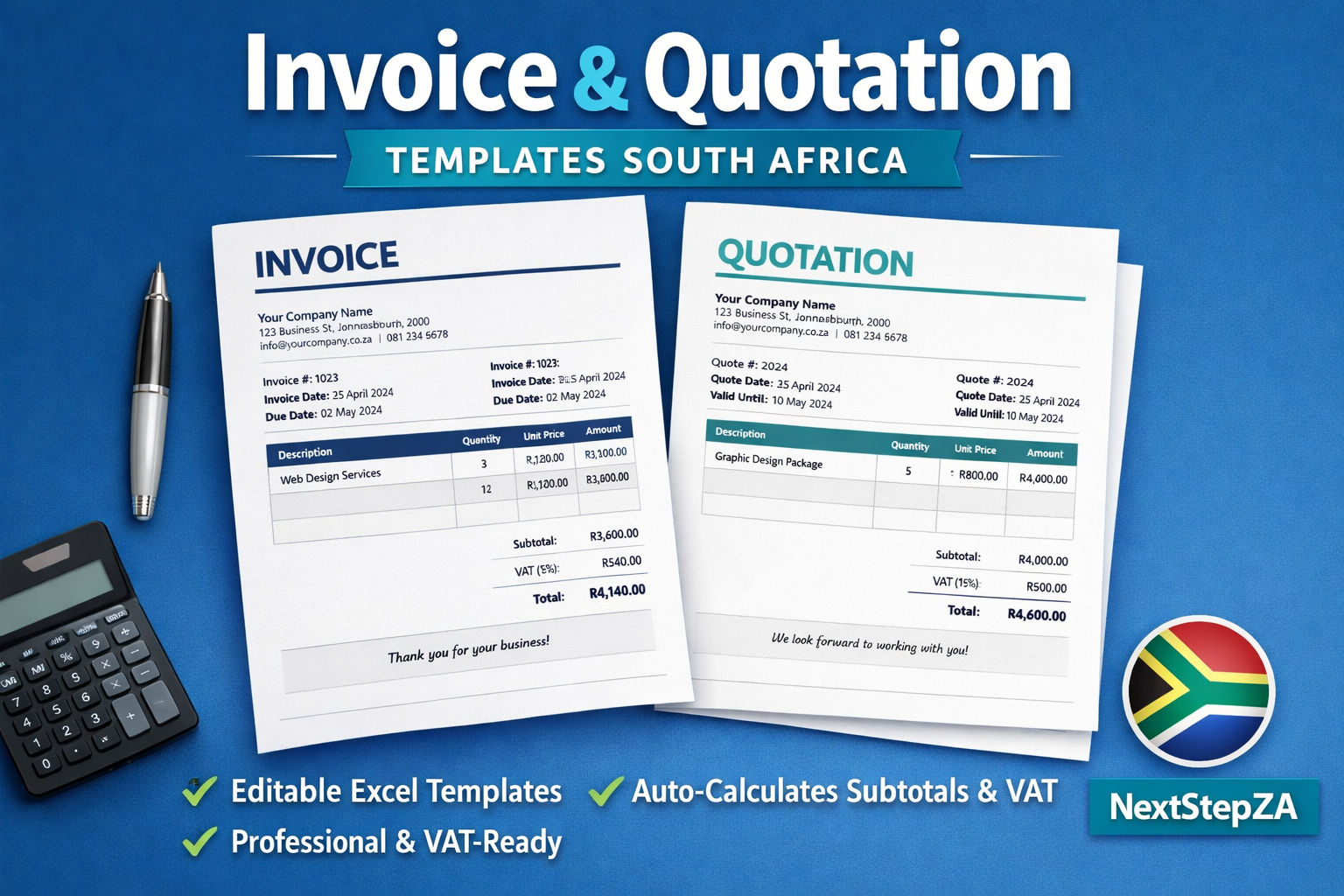 Invoice and Quotation Templates South Africa